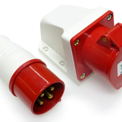 Industrial Socket & Plugs Three Phase 16A 4 Pins – 3P+N IP44, Voltage : 380V – 420V