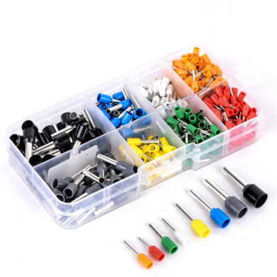 Insulated Bootlace Ferrules Kit Pack, 300pcs Crimp Connectors, Dual Terminals 0.5-10mm²