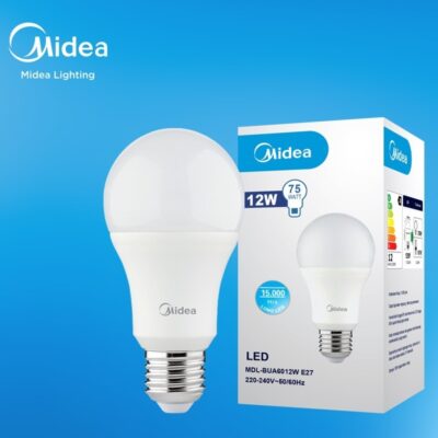 Midea 12W LED Bulb Input Voltage – 220-240VAC ~50/60hz 6500K E27